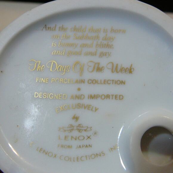 Lenox Fine Porcelain Collection The Days of the Week Sabbath Day - Picture 3 of 6